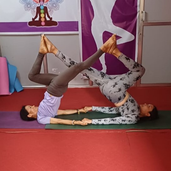 Peaceful yoga pose